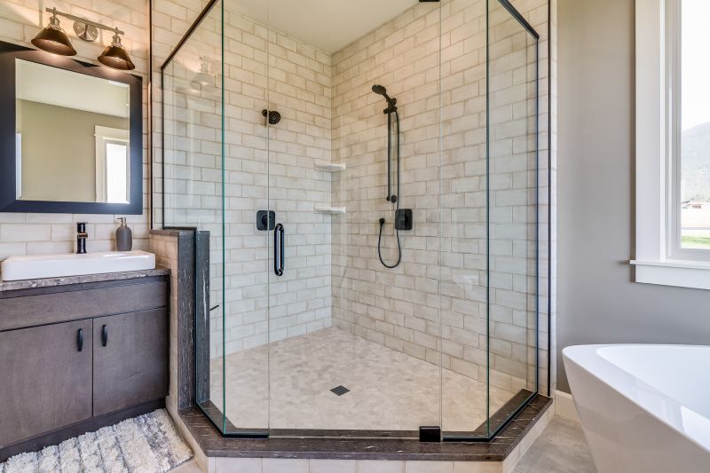 Open Entry Shower with Minimal Frame