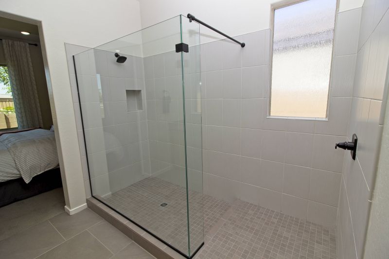 Elegant Shower with Built-in Bench